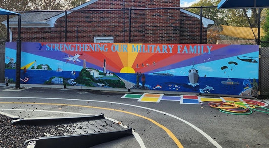 Public Art: Fence Mural for the Armed Services YMCA in Virginia Beach